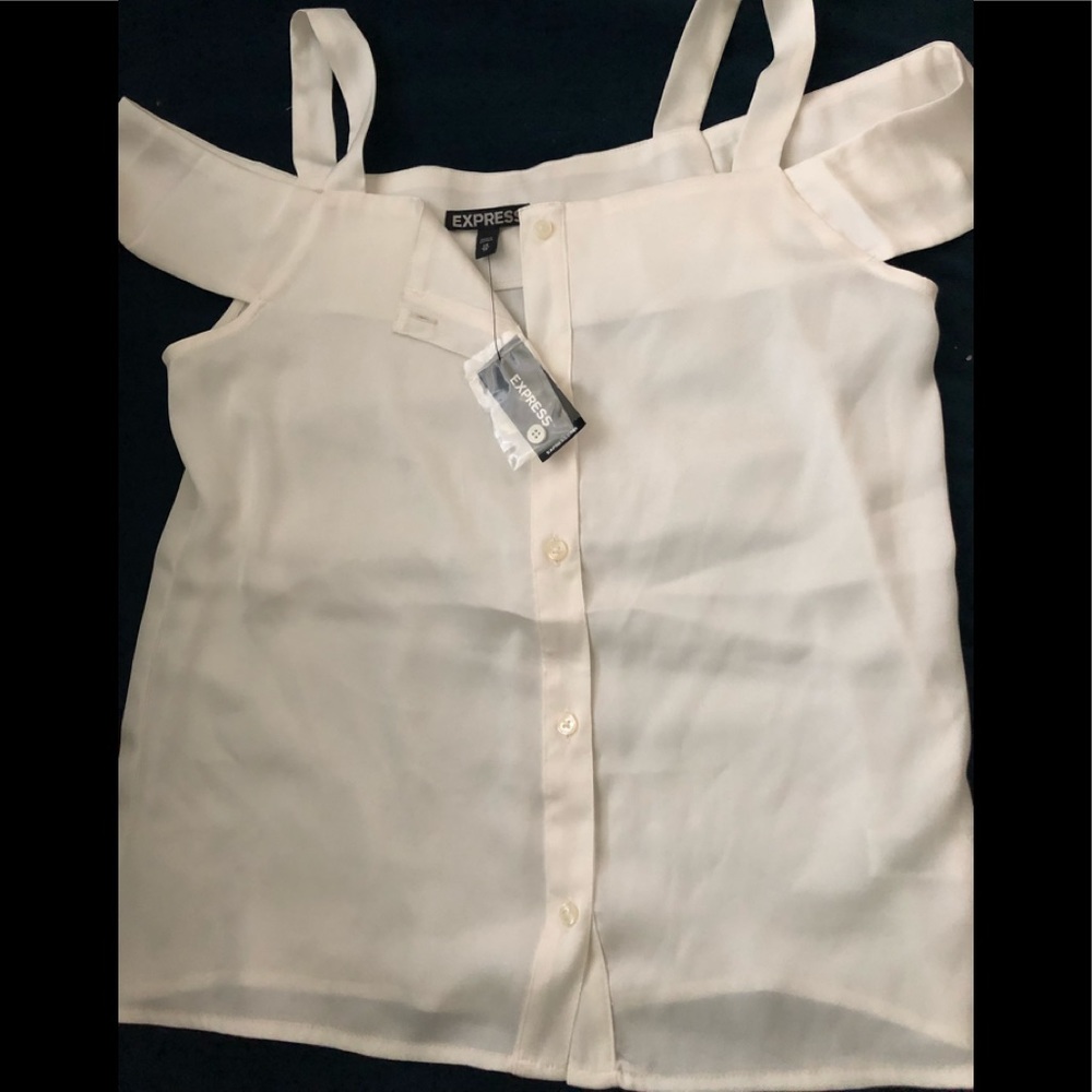 Express cold shoulder sleeveless shirt